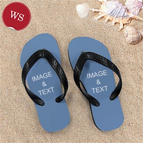 Personalized Flip Flops Two Images Size Women Small