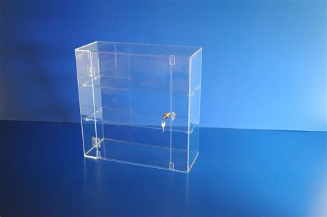 Acrylic Perspex Lockable Display Cabinet 500 X 500 X 200mm Etsy