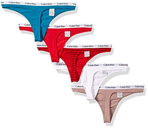 Calvin Klein Carousel Thong Panty Pack Of 5 In Red Lyst