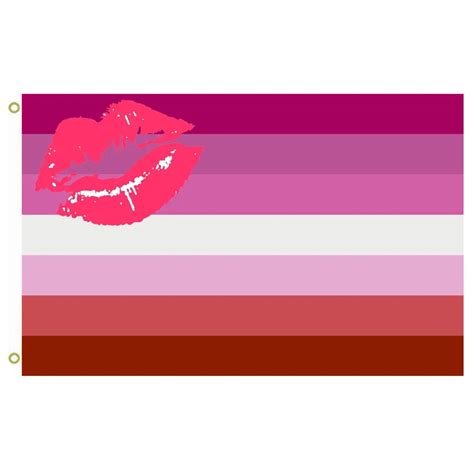 Lipstick Lesbian Flag Version Of The Lipstick Lesbian Pride Indoor Outdoor Flag Banner Metal