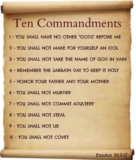 The Ten Commandments You Are The Father Inspirational Words Ten Commandments