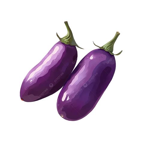 Purple Eggplant Hand Drawn Cartoon Elements Vegetable Eggplant