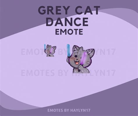 Animated Emote Ready For Twitch And Discord Grey Cat Dance Haylyns