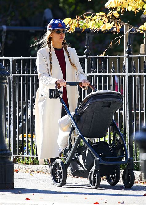 Jennifer Lawrence Pushes Son Cy In A Stroller During Nyc Walk Photos Hollywood Life