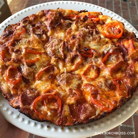 Best Crispy Pan Pizza Back Porch Bliss Recipe Crispy Pan Pizza