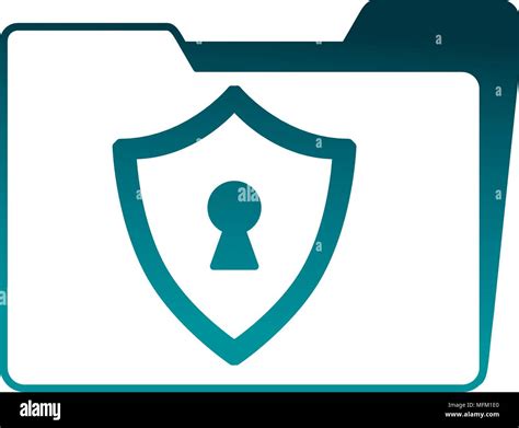 Folder With Shield Guard Stock Vector Image And Art Alamy