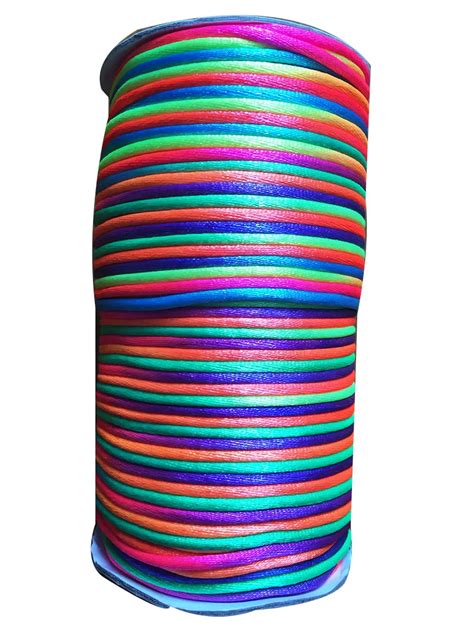 Buy 800mroll Rainbow Rattail Stain Nylon Cord 15mm