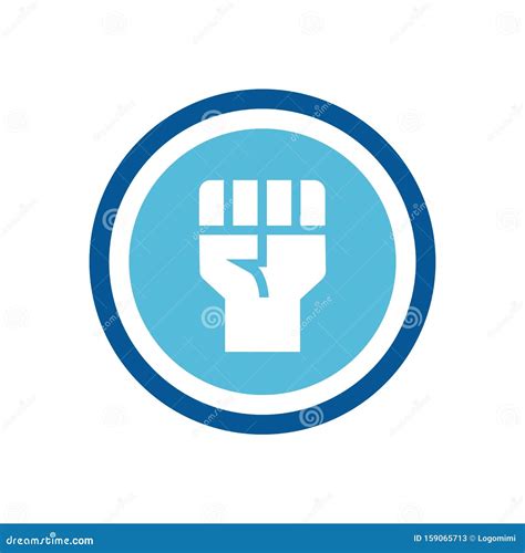 Raised Fist Hand Icon Independence Or Revolution Symbol Vector Stock