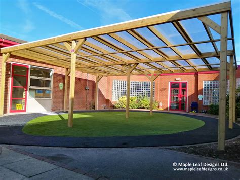 Timber Pergola With Polycarbonate Roof By Maple Leaf
