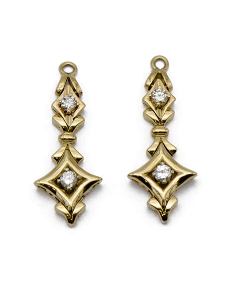 Gold Diamond Earring Jackets | Sandler's Diamonds & Time | Columbia SC ...