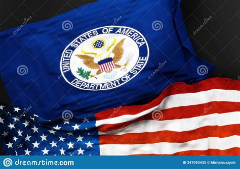 Flag Of The United States Department Of State Stock Image Image Of