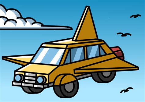 How To Draw A Flying Car Howto Draw