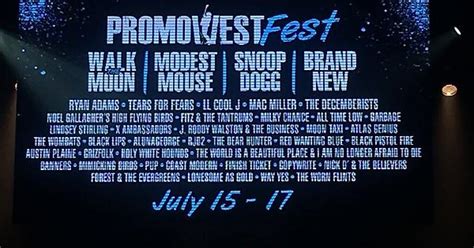 Promowest Fest Lineup Leak Imgur