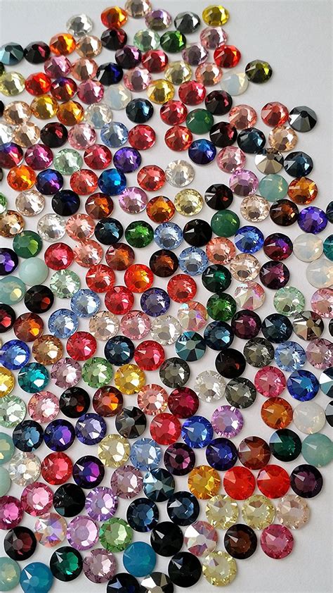 Hotfix 50 Swarovski Crystal Rhinestones Flatback Mixed 34ss Walmart