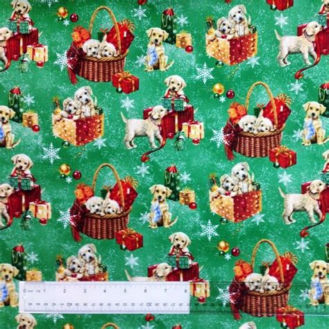 Great savings & free delivery / collection on many items. Santa Paws Fabric - Christmas Puppy Fabric - Quilt Fabric ...
