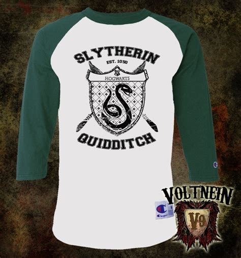 Items Similar To Slytherin Quidditch Raglan Jersey Sleeve Adult