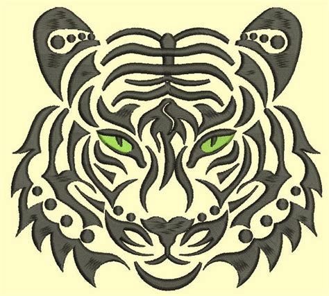 Tiger Machine Embroidery Design Tested Etsy