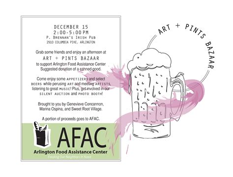 Food banks, food pantries (k31). Art+Pints Bazaar- Benefit for the Arlington Food ...