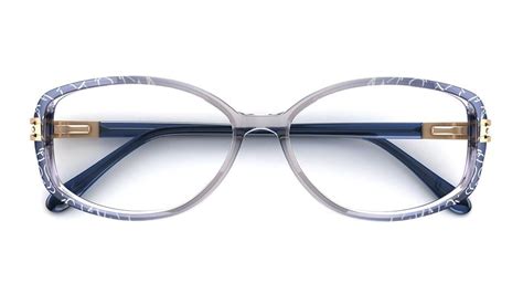 Specsavers Womens Glasses Margrethe Blue Oval Plastic Cellulose