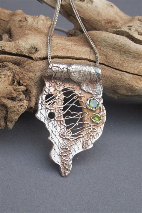Silver Pendant Silver Necklace Handcrafted Silver Boho Etsy