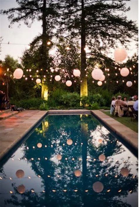 Backyard Wedding Ceremony With Pool Ideas Backyard Pool Party