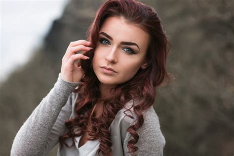 Wallpaper Face Women Model Depth Of Field Long Hair Singer