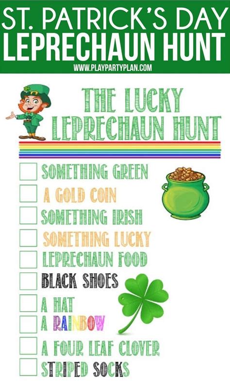 Free Printable Lucky Leprechaun Hunt Artofit