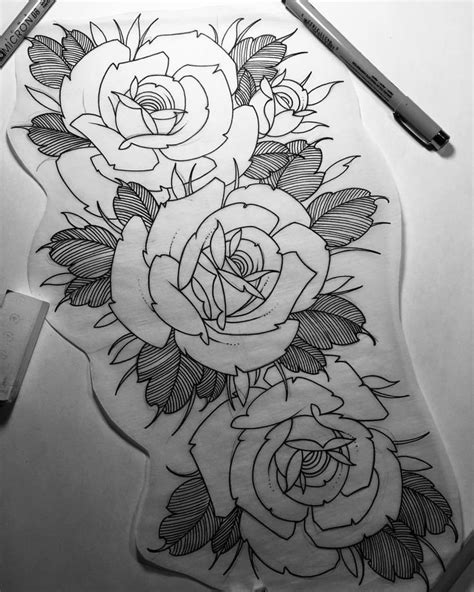 Floral Piece I Have Available To Be Tattooed It Would Work Best As A