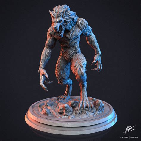 3d Printable Werewolf By 3dsofsan