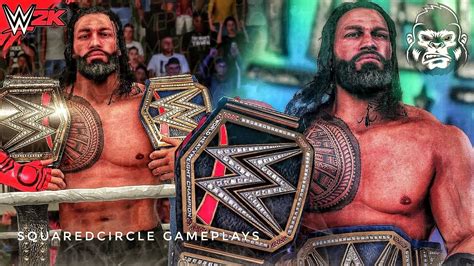 Roman Reigns God Mode Character Model Double Championship
