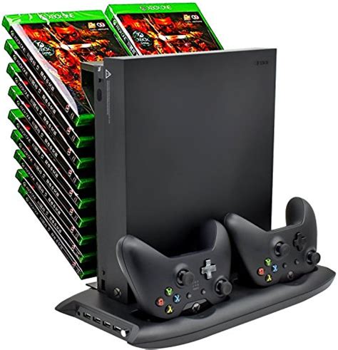 Doubi Xbox One X Vertical Stand Cooling Fan With Game Discs Storage