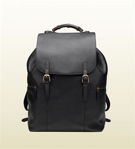 Lyst Gucci Black Leather Backpack In Black For Men