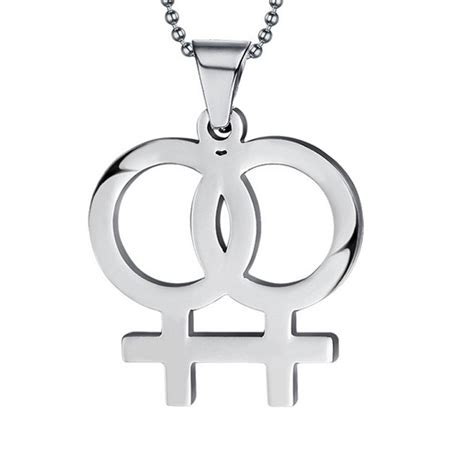 lesbian pride stainless steel chain necklace queerks™