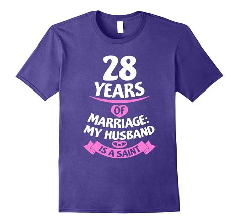 28th Wedding Anniversary T For Wife 28 Years T Shirt