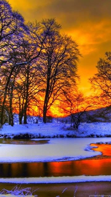 Winter Sunset Desktop Wallpapers Hd Wallpaper Backgrounds Of