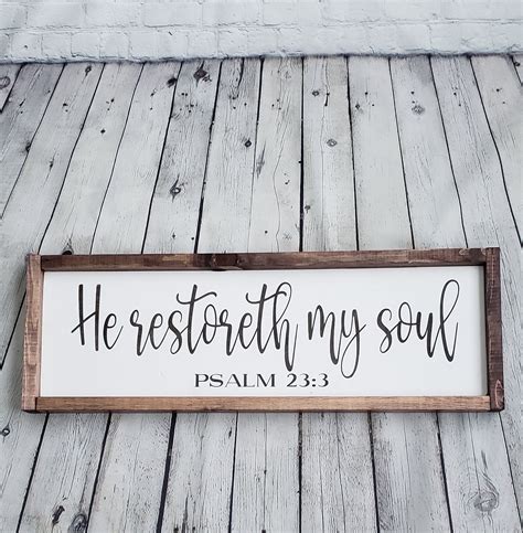 Psalm 23 Sign Scripture Wall Art Scripture Wood Sign Bible Etsy