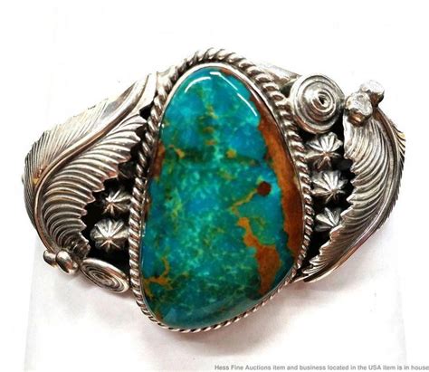 Richard Begay Vintage Sterling Silver Turquoise Navajo Signed Cuff