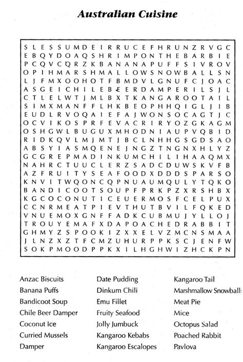 13 Best Images Of Printable Cooking Word Search Worksheet
