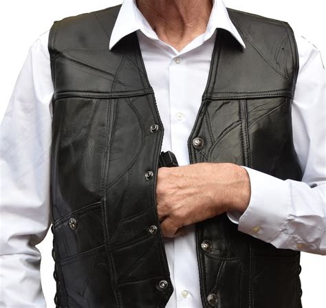 Garrison Grip Ccw Genuine Buffalo Leather Concealed Carry Vest Medium