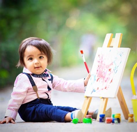 Painter Theme Infant Photo Shoot Ideas K4 Fashion