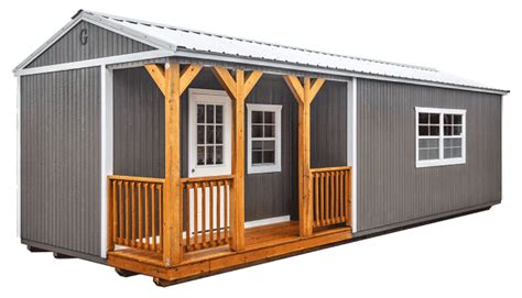 Graceland Corner Porch Cabin Portable Cabin For Sale At Bayou Outdoors