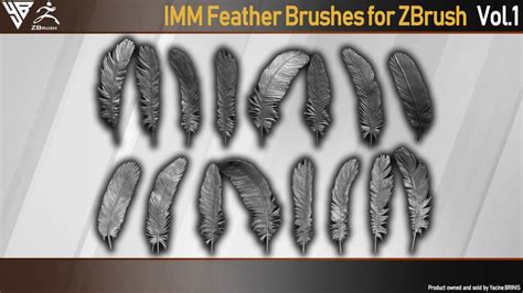 Artstation Imm Feathers Brushes For Zbrush Brushes Zbrush Flower