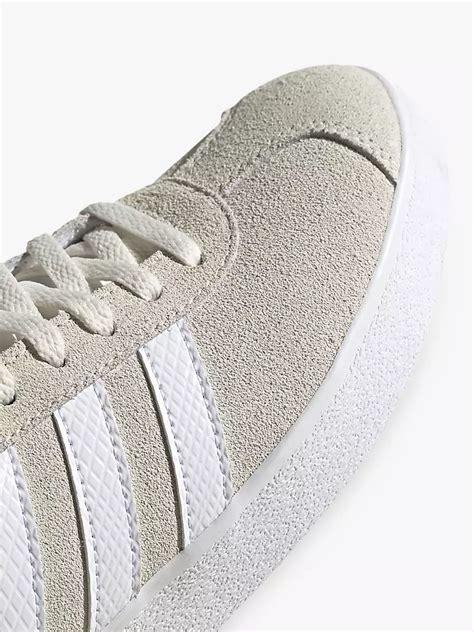 Adidas Womens Vl Court Suede Trainers Creamwhite At John Lewis
