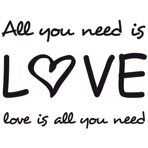 All You Need Wall Sticker Wall