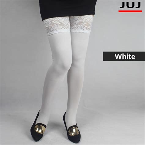 sexy ladies lace top stay up thigh high stockings 120d silicone non slip nightclubs pantyhose