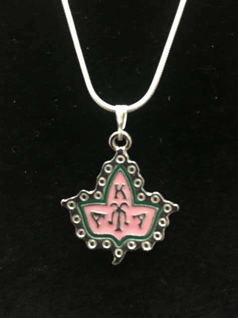 Womens Alpha Kappa Alpha Aka Pendant Silver Plate Hbcu Jewelry Design