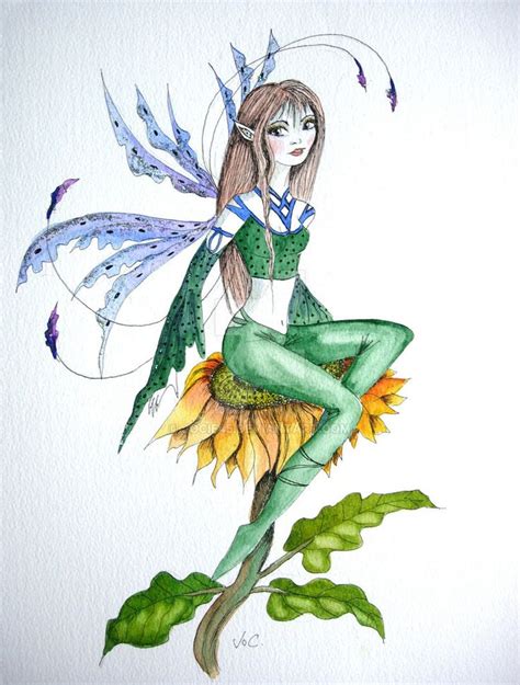 Sunflower Fairy By Jocie45 Fairy Sunflower Art