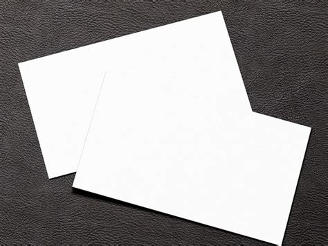 Free Simple White Blank Business Card Mockup Psd Titanui