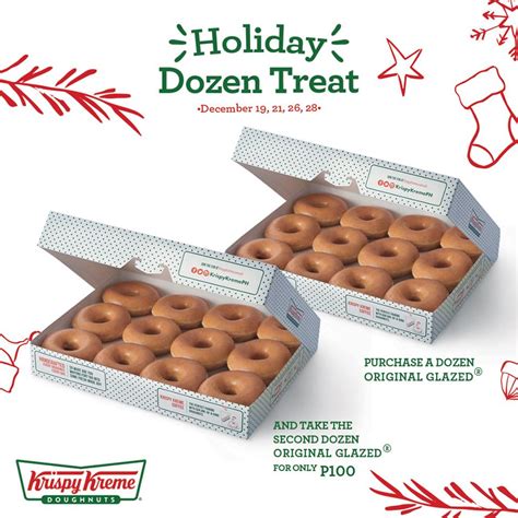 A box of twelve original glazed doughnuts typically costs around $7.99, and a dozen specialty doughnuts can cost around $11.39. Manila Shopper: Krispy Kreme Holiday Dozen Treat: Dec 2017