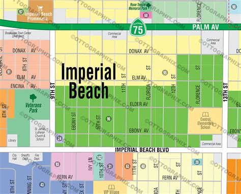 Imperial Beach Map Pdf Editable Royalty Free Otto Maps